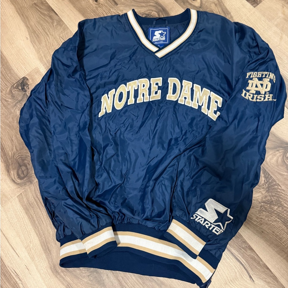 Vintage Starter Notre Dame Fighting Irish Pullover Jacket XL